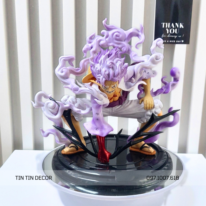 Mô Hình One Piece Luffy Gear 5 Tư Thế Ngồi Chuẩn Bị Chiến Đấu Có Hiệu Ứng Bộ Sưu Tầm One Piece 20 Cm