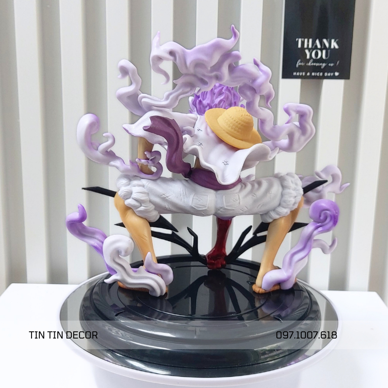 Mô Hình One Piece Luffy Gear 5 Tư Thế Ngồi Chuẩn Bị Chiến Đấu Có Hiệu Ứng Bộ Sưu Tầm One Piece 20 Cm