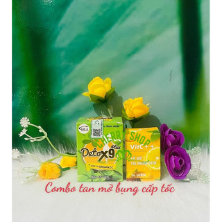 Detox9 Plus + Kẹo xổ mỡ tan mỡ bụng cấp tốc