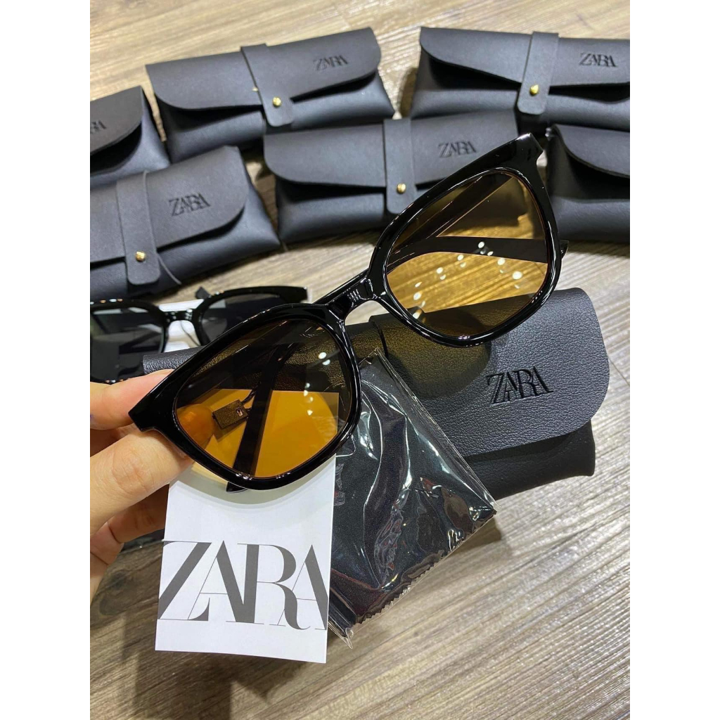 Kính Zara siêu đẹp kèm bao da chống UV400 có ảnh thật