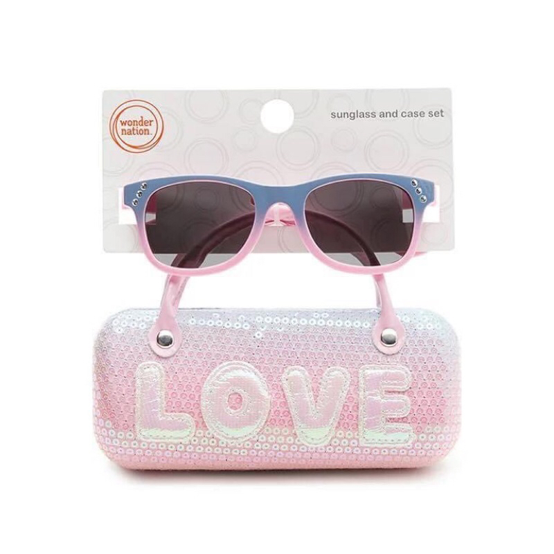 Kính mát kèm hộp sành điệu cho bé gái