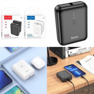 Pin sạc dự phòng mini hoco j96, dung lượng 5.000mah, đèn báo led hiển thị mức pin, chống cháy nổ - hàng chính hãng.