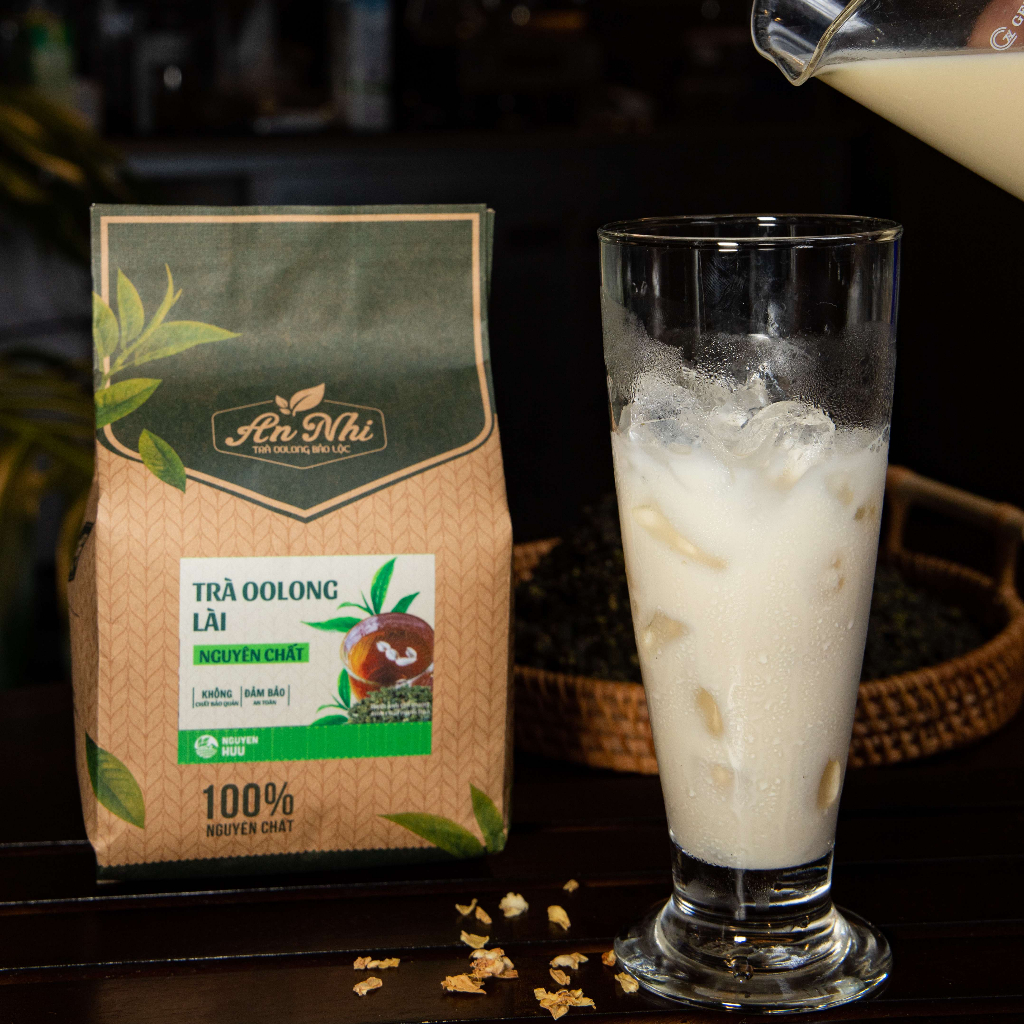 Trà ô long hoa nhài An Nhi thơm ngon chuyên dùng trong pha chế trà sữa - Quy cách: 500g/túi
