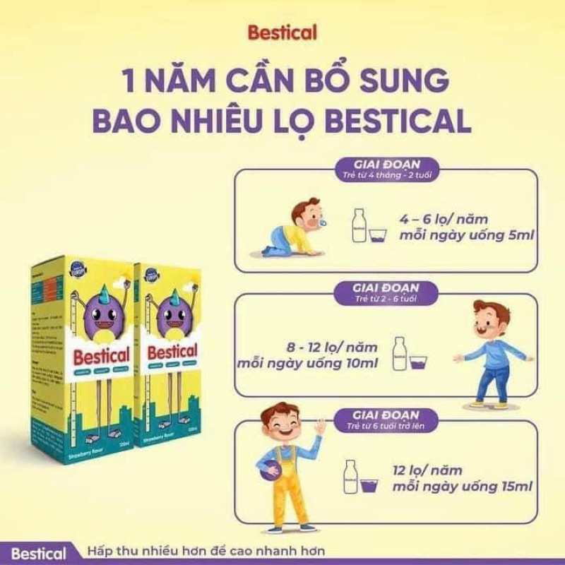 Bestical bổ sung canxi và vitamin d3k2 giúp tăng chiều cao vượt trội cho bé + 1 phần quà cho bé