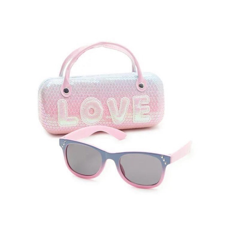 Kính mát kèm hộp sành điệu cho bé gái