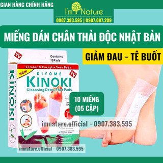 10 Miếng Dán Thải Độc Chân Nhật Bản Kinoki Detox Foot Patch Giúp Thư Giãn - Ấm Lòng Bàn Chân - Giảm Nhức Mỏi