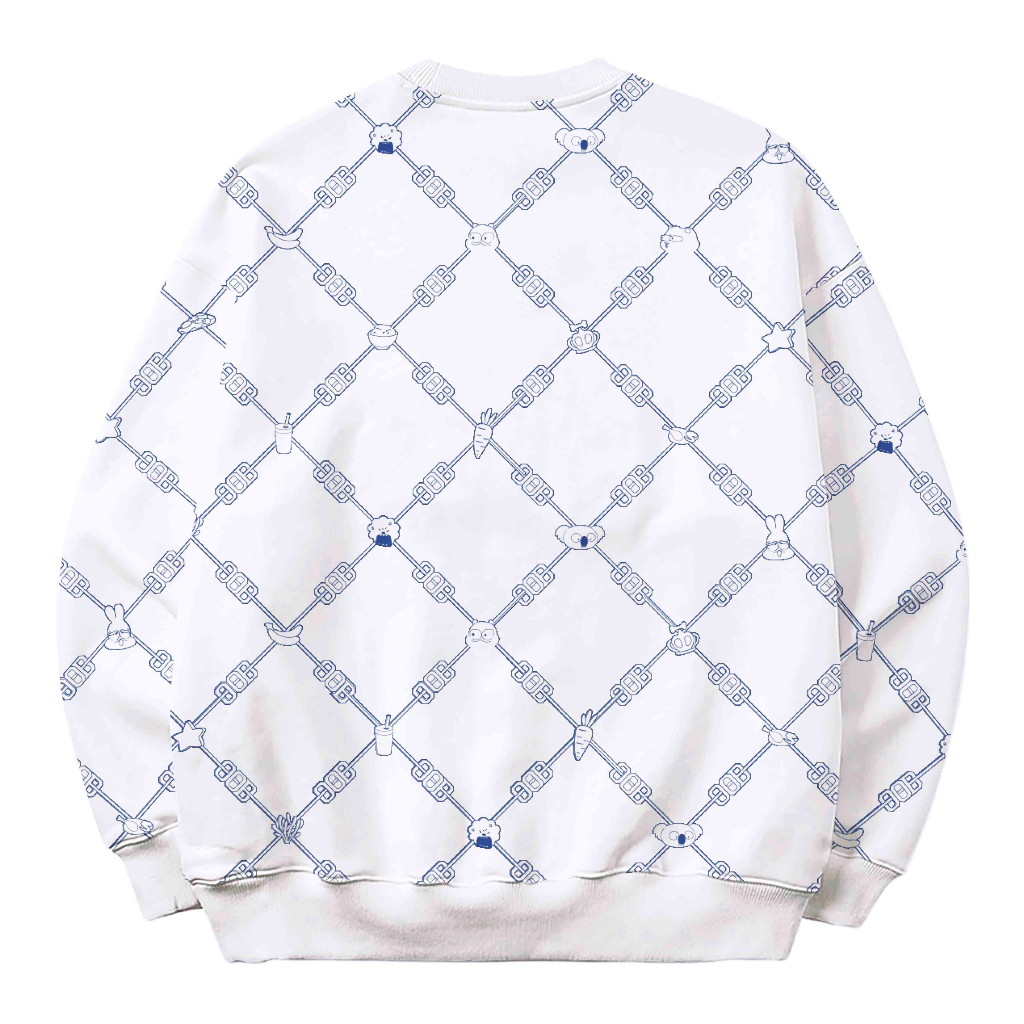 Áo Nỉ Không Mũ Unisex BOO In Tràn Logo Zookiz OOB