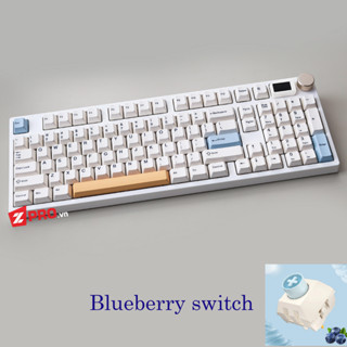 Bàn phím cơ Keydous NJ98 (Plate Thép) - Màn hình, 3 Modes, Hotswap, Foam, Pin 8000