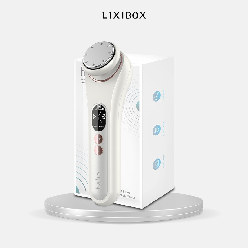 [nhập LIXI300K giảm 300k] Máy Đẩy Tinh Chất Halio Ion Hot & Cool Beauty Device Nâng Cơ Mặt - White