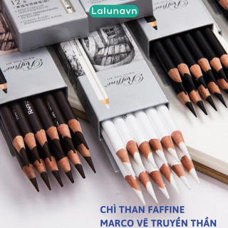 Chì Than Raffine Đen/ Trắng/ Nâu Cây Lẻ của marco , chì phác thảo, chân dung Laluna - A22