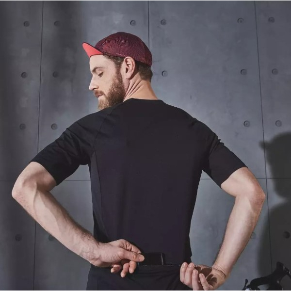 Áo jersey ngắn tay đạp xe đường trường Essential cho nam - Đen TRIBAN-Decathlon