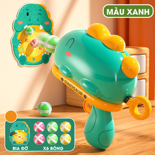 Súng bắn bóng khủng long đồ chơi kèm 6 bóng dính và bảng phi tiêu