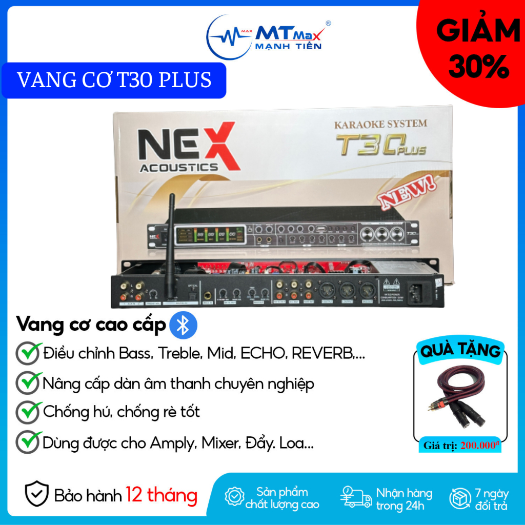 Vang Cơ Lai Số Nex T30 Plus – Mẫu Mới 2024 Đa Dạng Chức Năng Có Thể Kết Nối Được Với Nhiều Loại Tivi Thế Hệ Mới