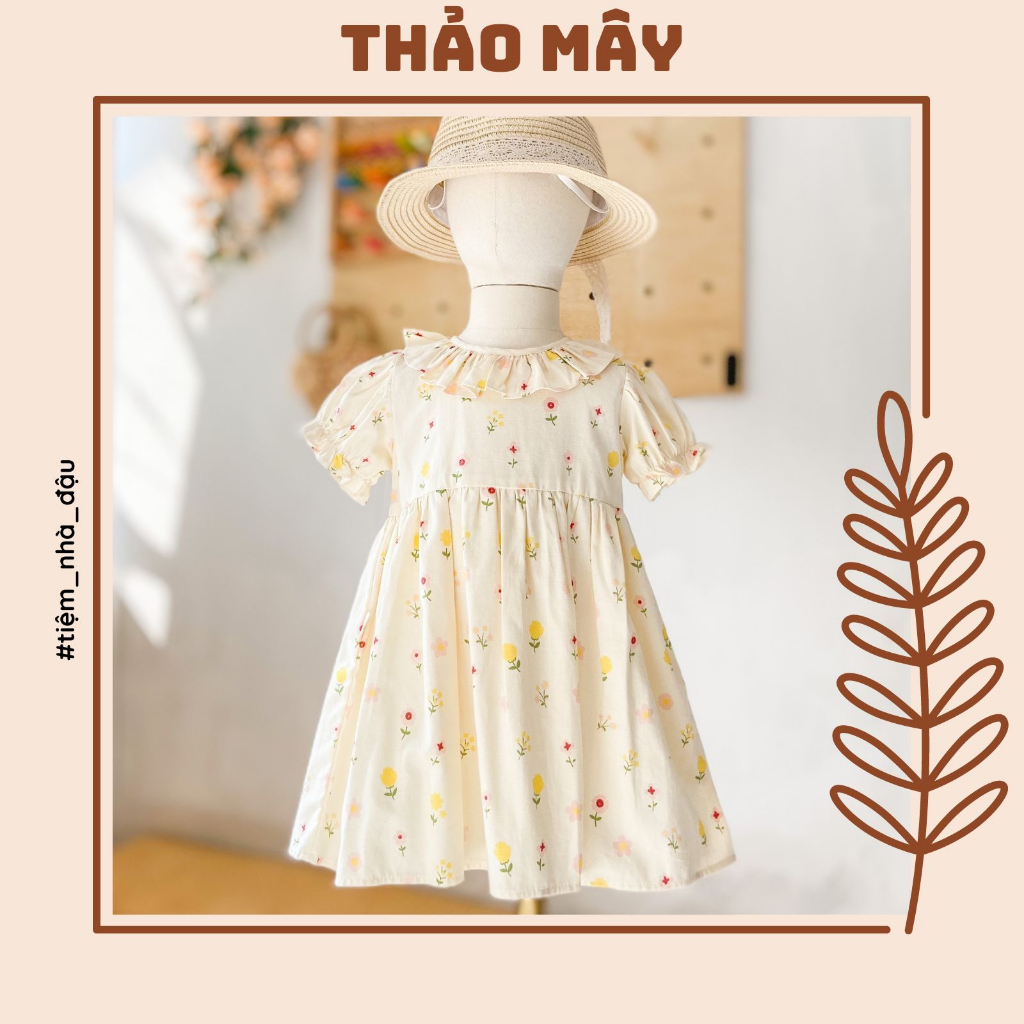 [Tiệm nhà Đậu] Thảo Mây - Đầm cotton bé gái thiết kế