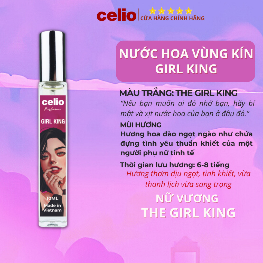 Nước Hoa Vùng Kín Cô Bé CELIO TOP 1 Nước Hoa Nữ Thơm Lâu Hết Hôi Bim Bím Cao Cấp Cá Tính Ngọt Ngào Gợi Cảm