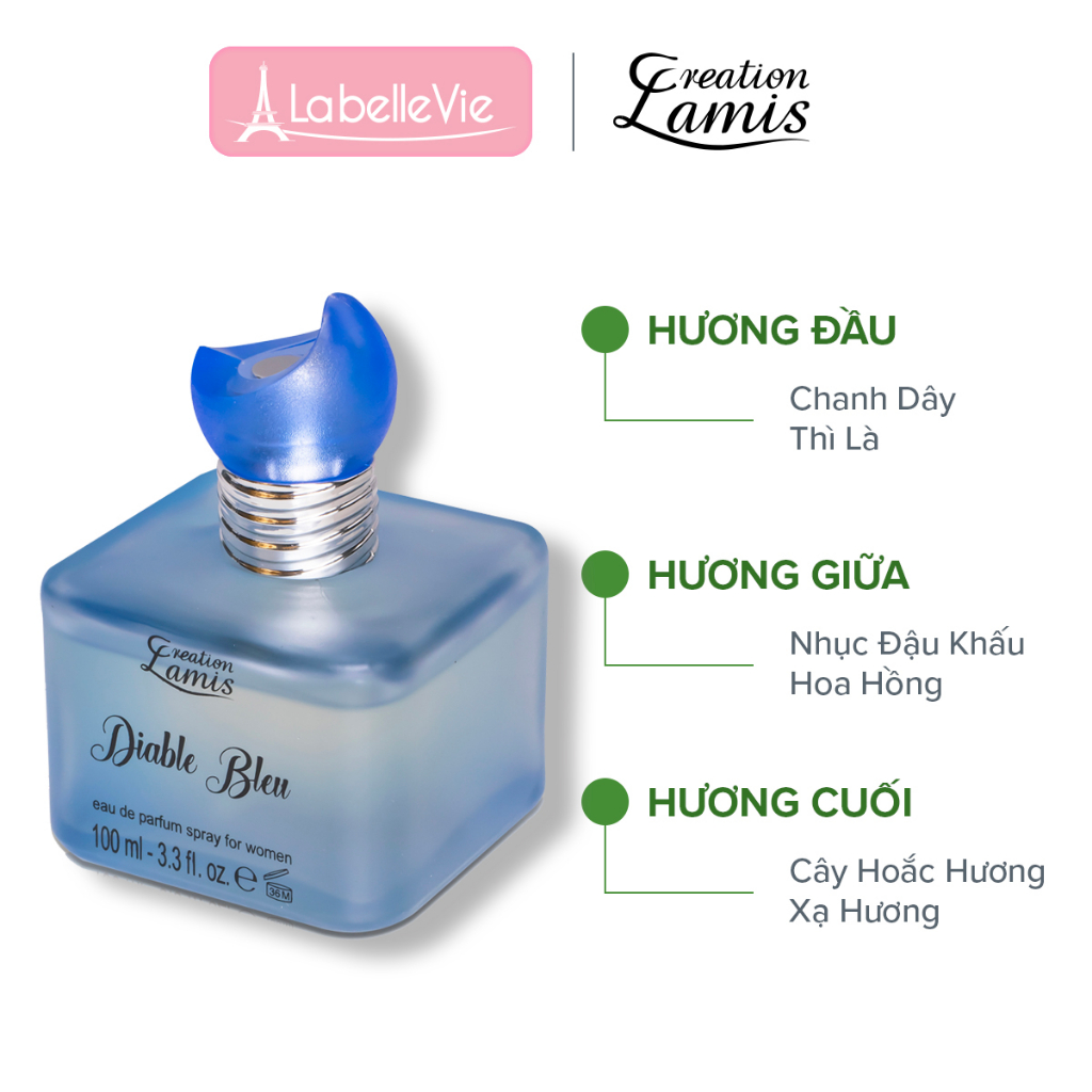 Nước hoa nữ Creation Lamis Diable Bleu hương thơm ngọt ngào và cuốn hút 100ml