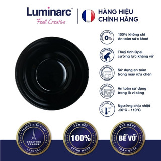 Bộ 6 đĩa sâu thuỷ tinh luminarc diwali đen 20cm- ludip0787
