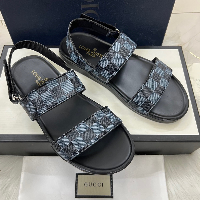 Dép nam quai hậu ô vuông xanh kèm video