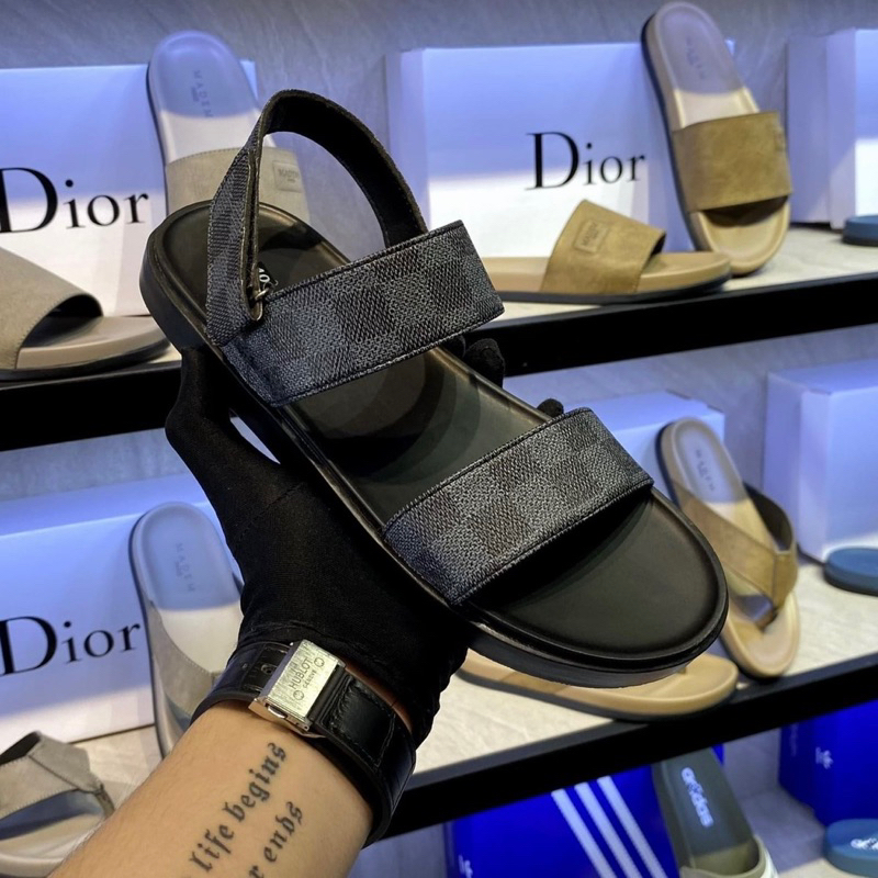 Dép nam quai hậu ô vuông xanh kèm video