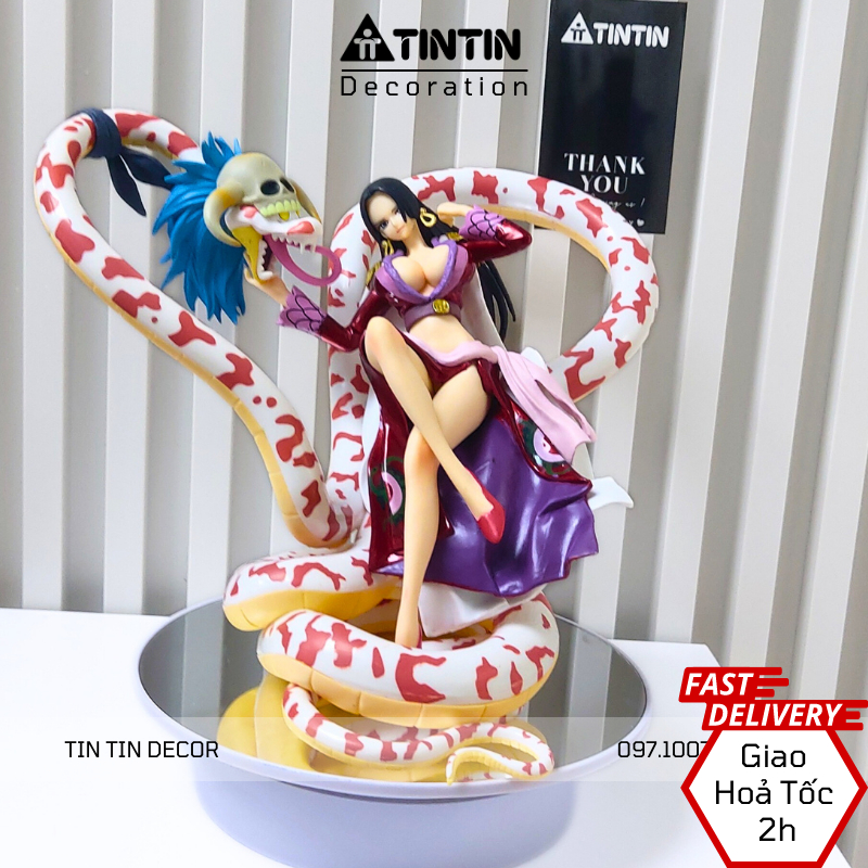 Mô Hình One Piece Nữ Hoàng Rắn Boa Hancock và Salome Bộ Sưu Tầm One Piece Hàng New Full Box 100% 22cm