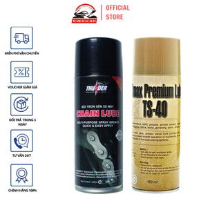 Bộ sản phẩm rửa sên Siêu sạch TS-40 450ml và Bôi trơn sên Thunder Chain Lube 400ml