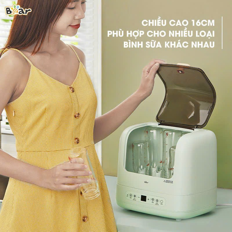 Máy Tiệt Trùng Bình Sữa Sấy Khô Bear SB-MTT17 10L Khử Trùng Đa Dụng Cụ Bình Sữa Núm Ti Giả Gặm Nướu Bát Đũa Của Bé
