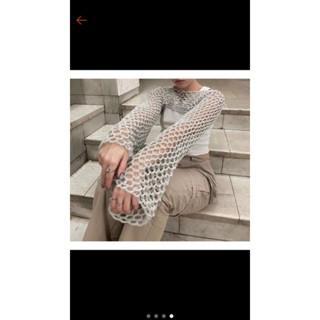 [Ảnh Thật] Áo Croptop Y2K crochet handmade.