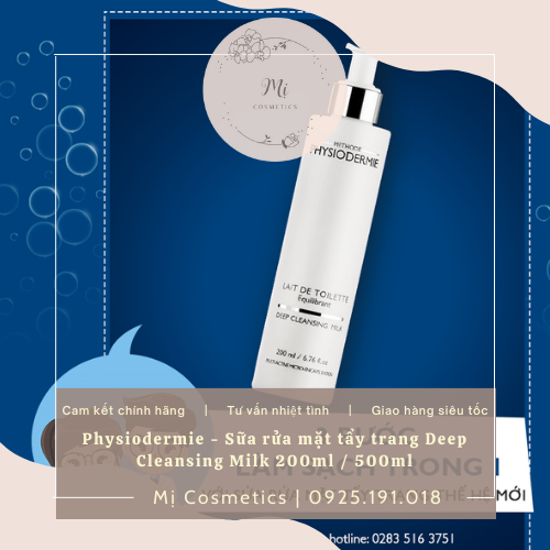 Physiodermie Deep Cleansing Milk Sữa Rửa Mặt Tích Hợp Tẩy Trang 3 Trong 1 Thế Hệ Mới Fullsize 500ml - 200ml