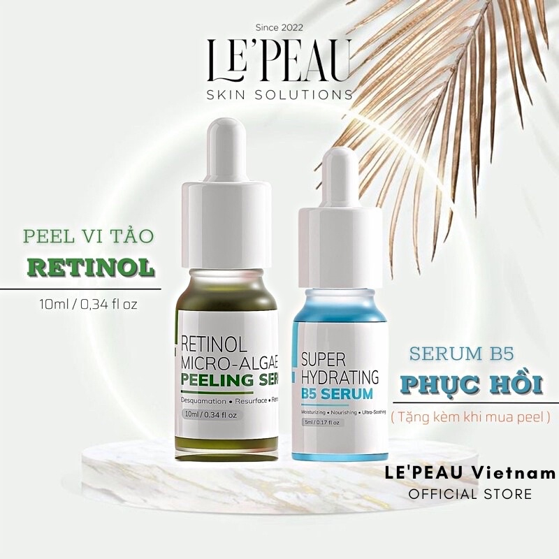 Peel Da Retinol Vi Tảo 10ml, Tinh Chất Tái Tạo Da Sinh Học Căng Bóng Chính Hãng