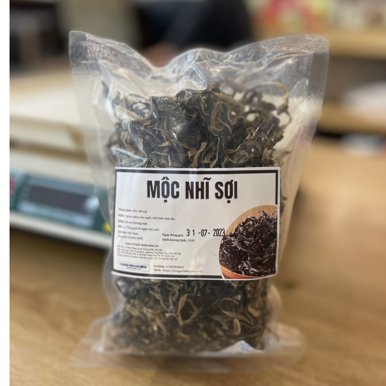 Mộc nhĩ thái sợi - Mộc nhĩ khô Tây Bắc ngon, giòn, sạch gói 100g, 250g, 500g