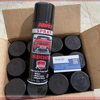 Chai xịt sơn phủ gầm Abro Spray Undercoating 461g