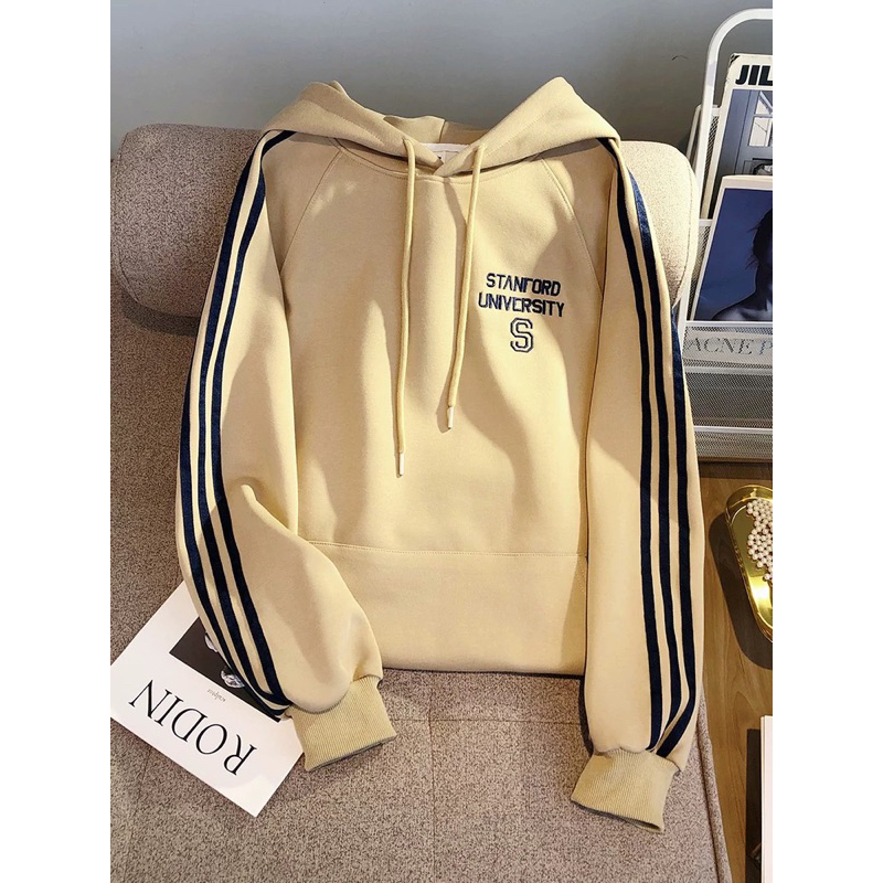 áo khoac hoodie 3 sọc tay kiểu unisex