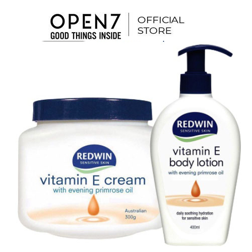 Kem Dưỡng Da Vitamin E Redwin Có Chứa Tinh Dầu Hoa Anh Thảo Cấp Ẩm, Làm Sáng Da Body Cream LENIS