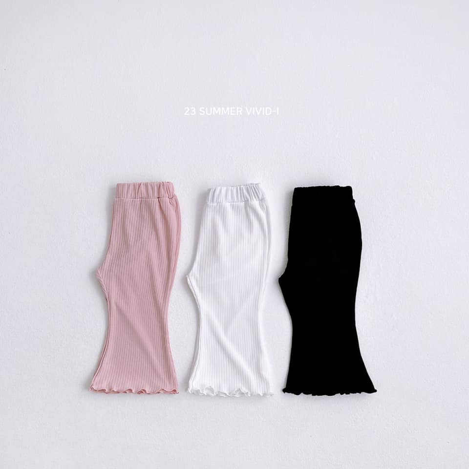 Vivid I Quần ống len cổ ren gân Summer Rib Pants Hàn Quốc cho bé gái