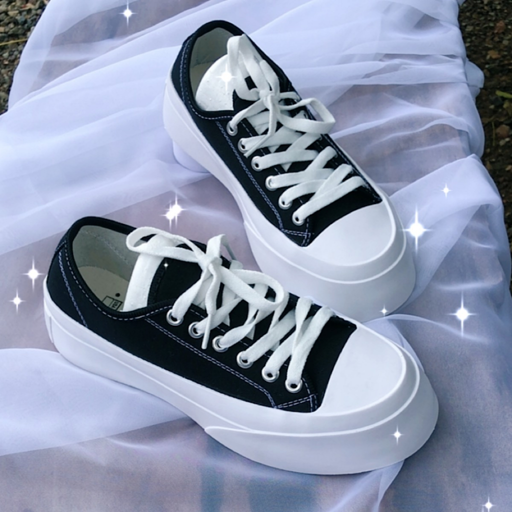 Giầy thể thao buộc dây độn đế cao 3cm kiểu dáng thời trang, phong cách cá tính cho chị em