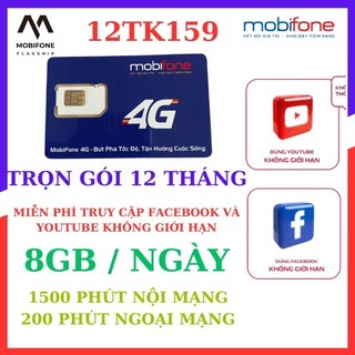 Sim 4G mobifone gói TK159 trọn gói sử dụng 4G tốc độ cao không cần nạp tiền