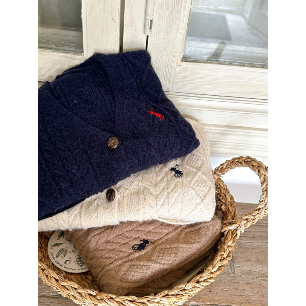 Áo len cardigan cho bé trai bé gái BAE KIDS, áo khoác cho bé 11kg đến 34kg len vặn thừng