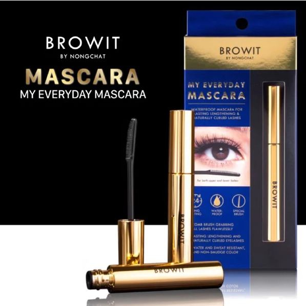 Mascara NongChat Browit Thái Lan, Chuốt mi làm dày, dài cong mi