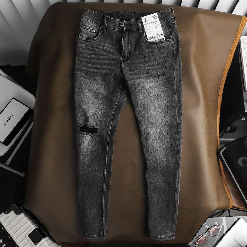 Quần Jean Nam ALLEN STORE, Jean Cao Cấp, Vải Cotton Co Giãn Mạnh, Dày Dặn,Phom Body AL075