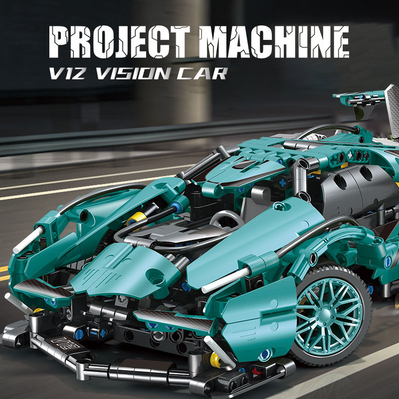 Đồ Chơi Lắp Ráp Kiểu Lego Mô Hình Điều Khiển Từ Xa  RC Siêu Xe Lamborghini V12 Model 0092A Với 1000+ Mảnh Ghép