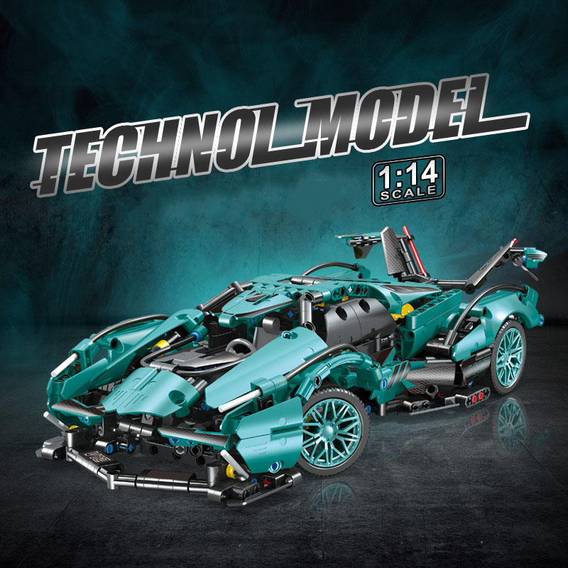 Đồ Chơi Lắp Ráp Kiểu Lego Mô Hình Điều Khiển Từ Xa  RC Siêu Xe Lamborghini V12 Model 0092A Với 1000+ Mảnh Ghép