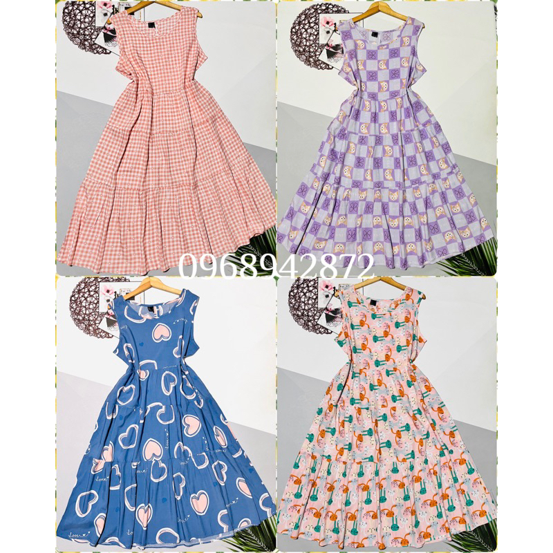 lẻ size đầm lanh sát nách vnxkf21 ( nhiều màu)