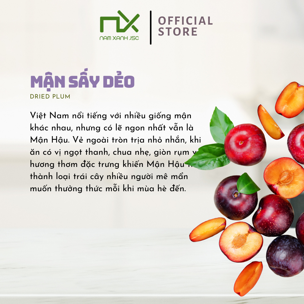 Nam Xanh Mận Sấy Dẻo túi 50g