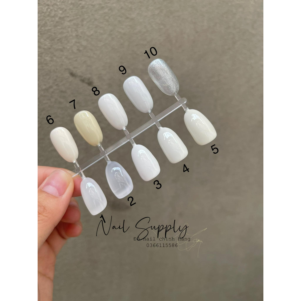 Bộ sơn gel trắng sữa AndPretty 10 màu tặng kèm bảng màu siêu xinh