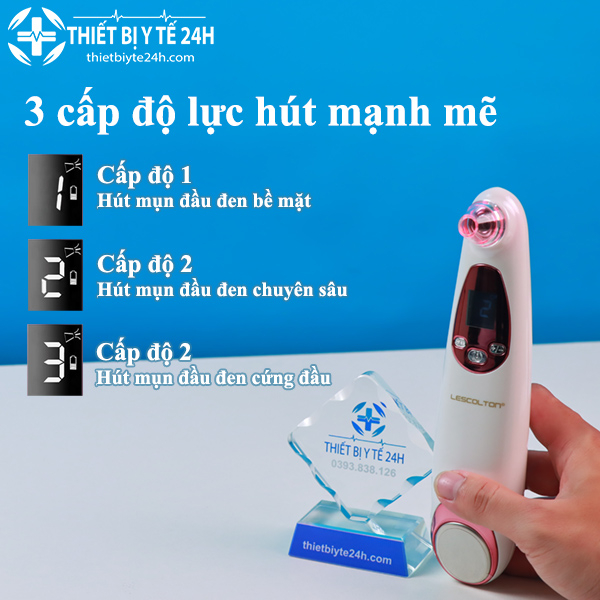 Máy hút mụn mini cầm tay cao cấp,may hut mun nóng lạnh,hút mịn cám,mụn đầu đen Lescolton