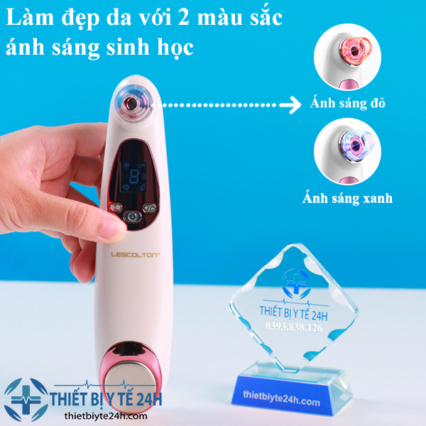 Máy hút mụn mini cầm tay cao cấp,may hut mun nóng lạnh,hút mịn cám,mụn đầu đen Lescolton