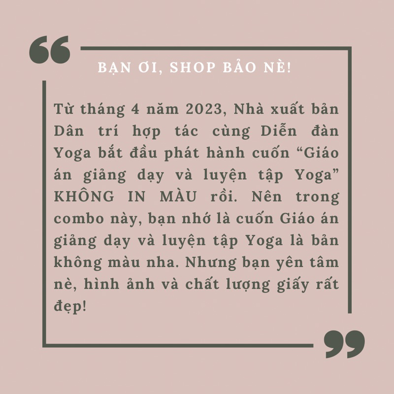 Sách yoga: Combo Giáo án giảng dạy và luyện tập yoga + Những bài dẫn thiền hay dành cho giáo viên yoga