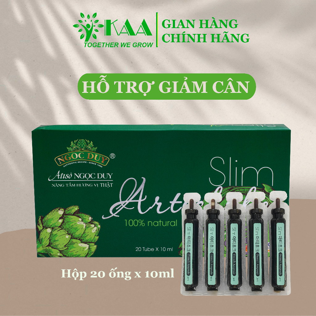 Cao Nước Atiso Slimbody hộp 20 ống uống liền