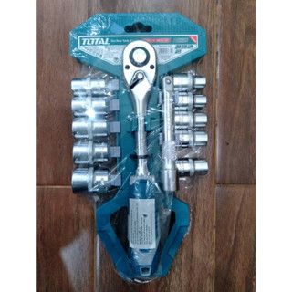 Bộ 12 cái socket (1/2 inch) & cần 2 chiều TOTAL THT141121 (Đồ nghề Chính Hãng)