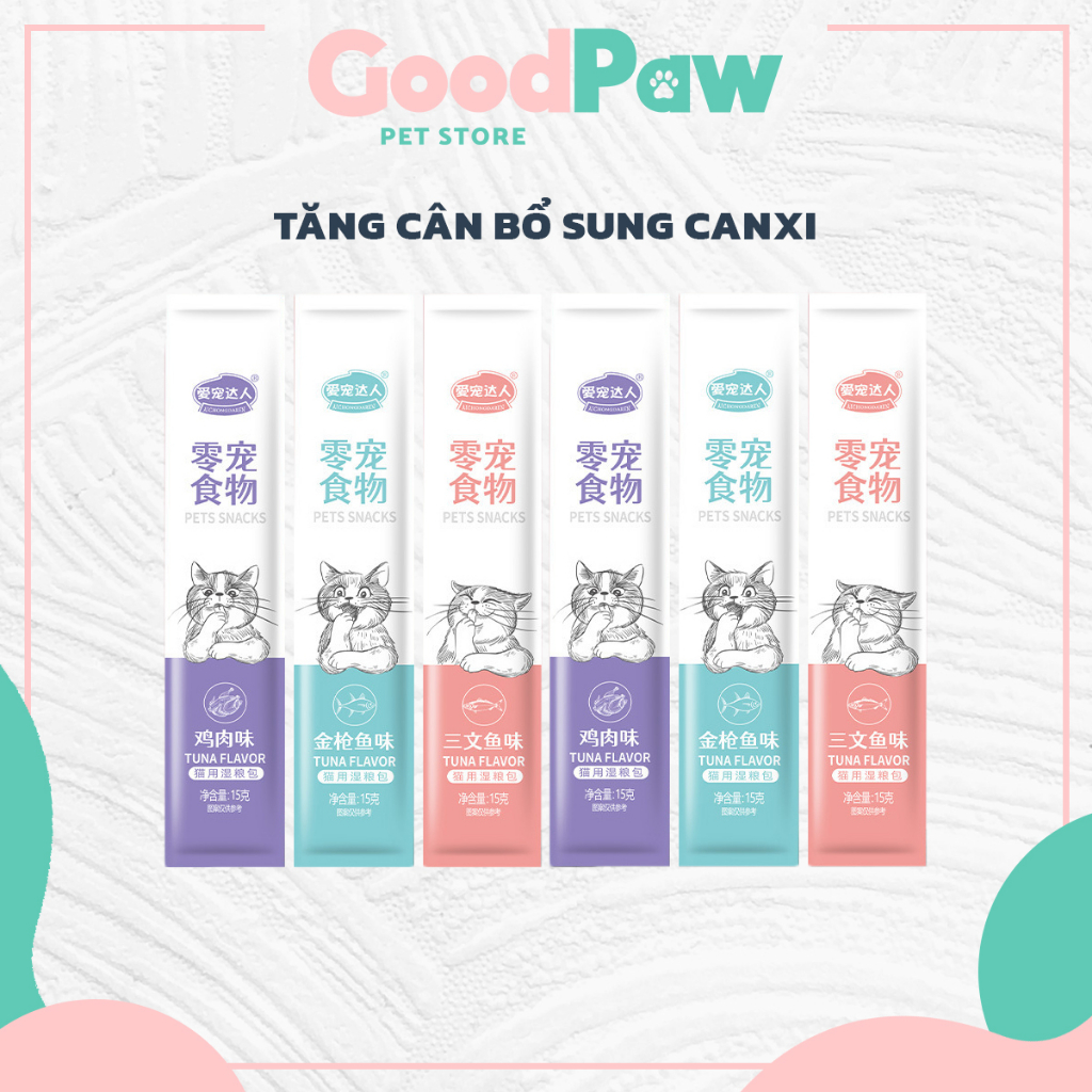 Súp Thưởng Cho Mèo Bổ Sung Canxi Tăng Cân Pet Lover, Thức Ăn Mèo Ăn Vặt